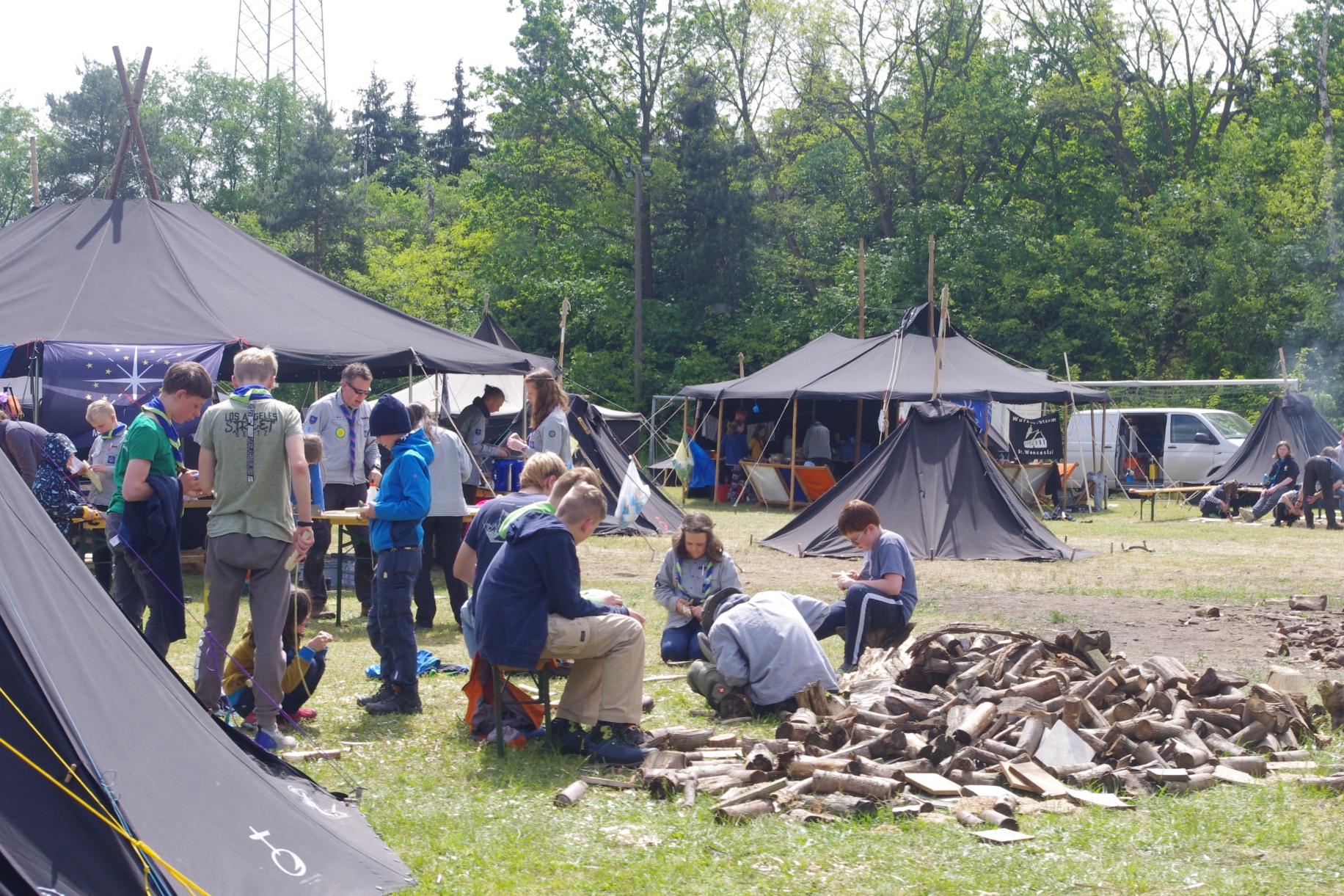 Lagerleben auf einem Landeslager